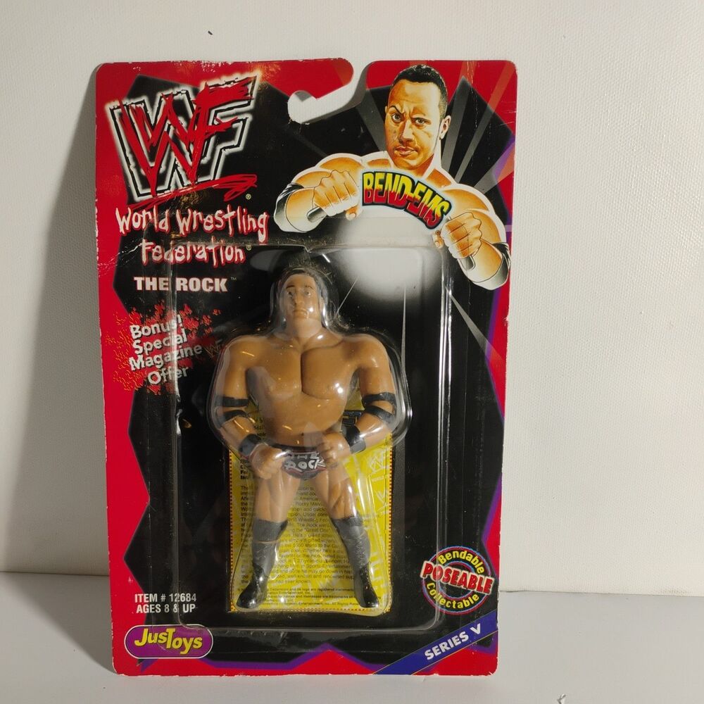 Vintage 1999 WWF Bend-Ems HHH Triple H Figure JusToys Series 6 VI New READ